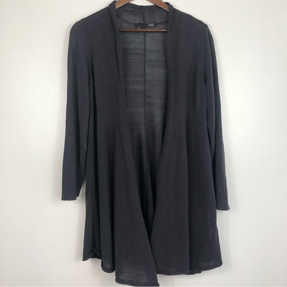 Eileen Fisher Soft Black Open Front Cardigan Large - Picture 7 of 7